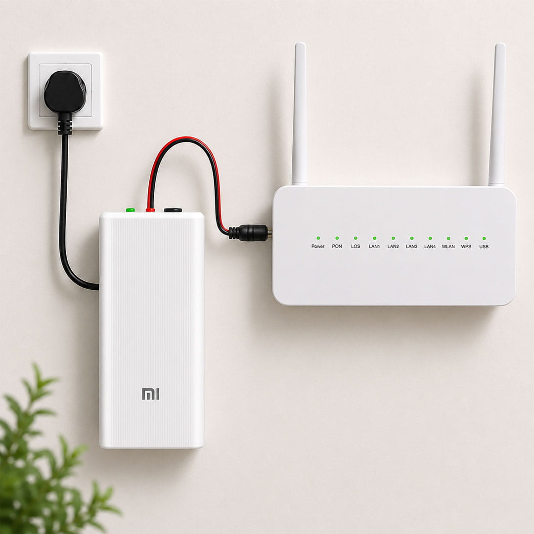 Premium12V Mini UPS Power Bank for WiFi Router & ONU – Up to 7– 8 Hours Backup